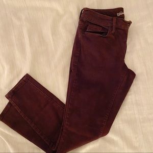 Universal Thread Midrise Skinny Jeans Burgundy 4